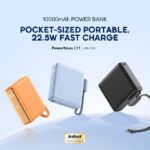 Oraimo PowerNova L11 Power Bank 10000mAh 22.5W Fast charging Built-In Cable - Black - Image 2
