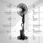 Mist fan pedestal fan electric