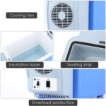 Portable Freezer for Car,7.5Liters Car 12V Low Noise Mini Cooler, Car Fridge With Cooling and Heating Function Thermoelectric Cooler for Car_ Blue - Image 2