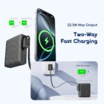 Oraimo PowerNova L11 Power Bank 10000mAh 22.5W Fast charging Built-In Cable - Black - Image 4