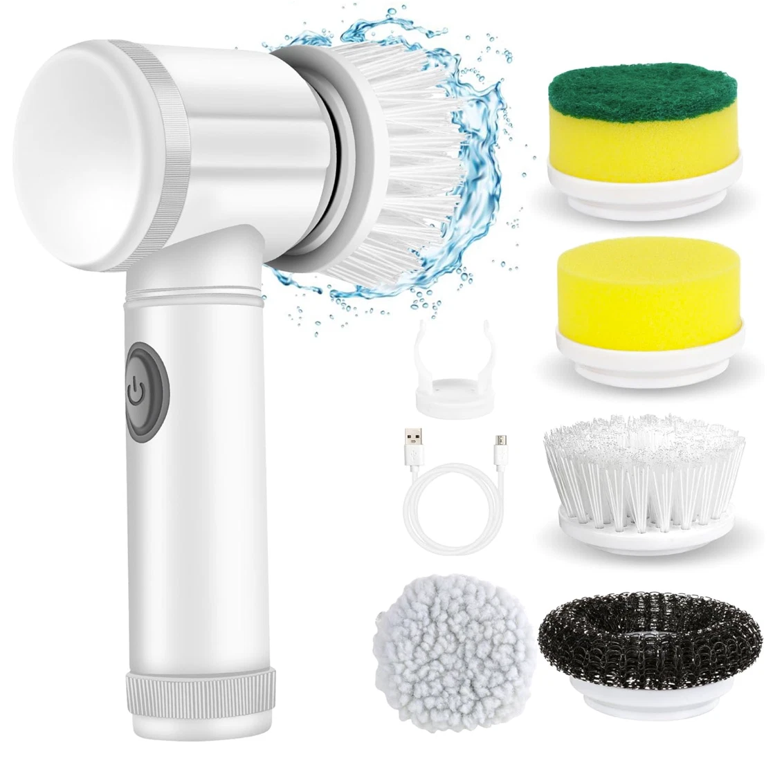 s-l1600 Electric Spin Scrubber Cordless Cleaning Brush Set with 5 Replaceable Heads - Image 1