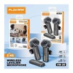 PLOKAMA VM20 Mic Wireless Clip-on Microphone Lavalier HP Plug & Play Dual Mic & Play Dual Mic Type C & Lightning - Image 2